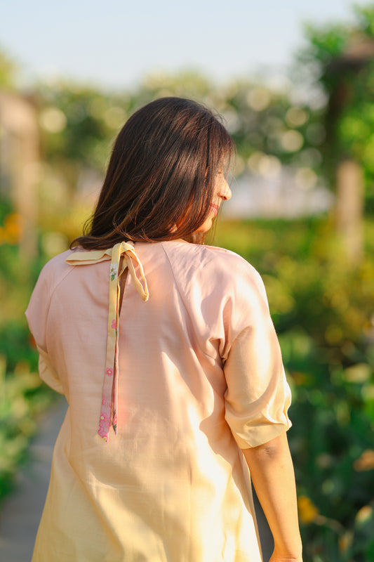 Ombré Sunrise Bloom Midi Dress