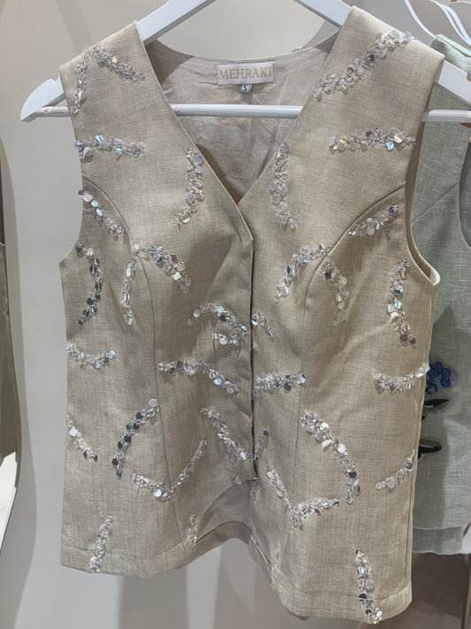 Sequinned waistcoat