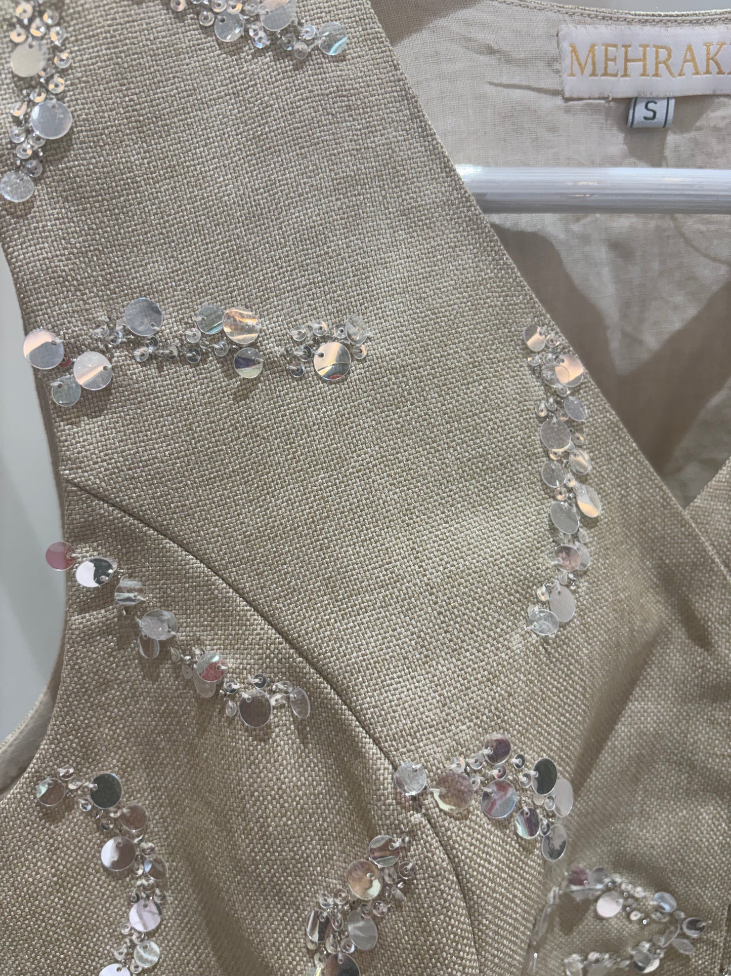 Sequinned waistcoat