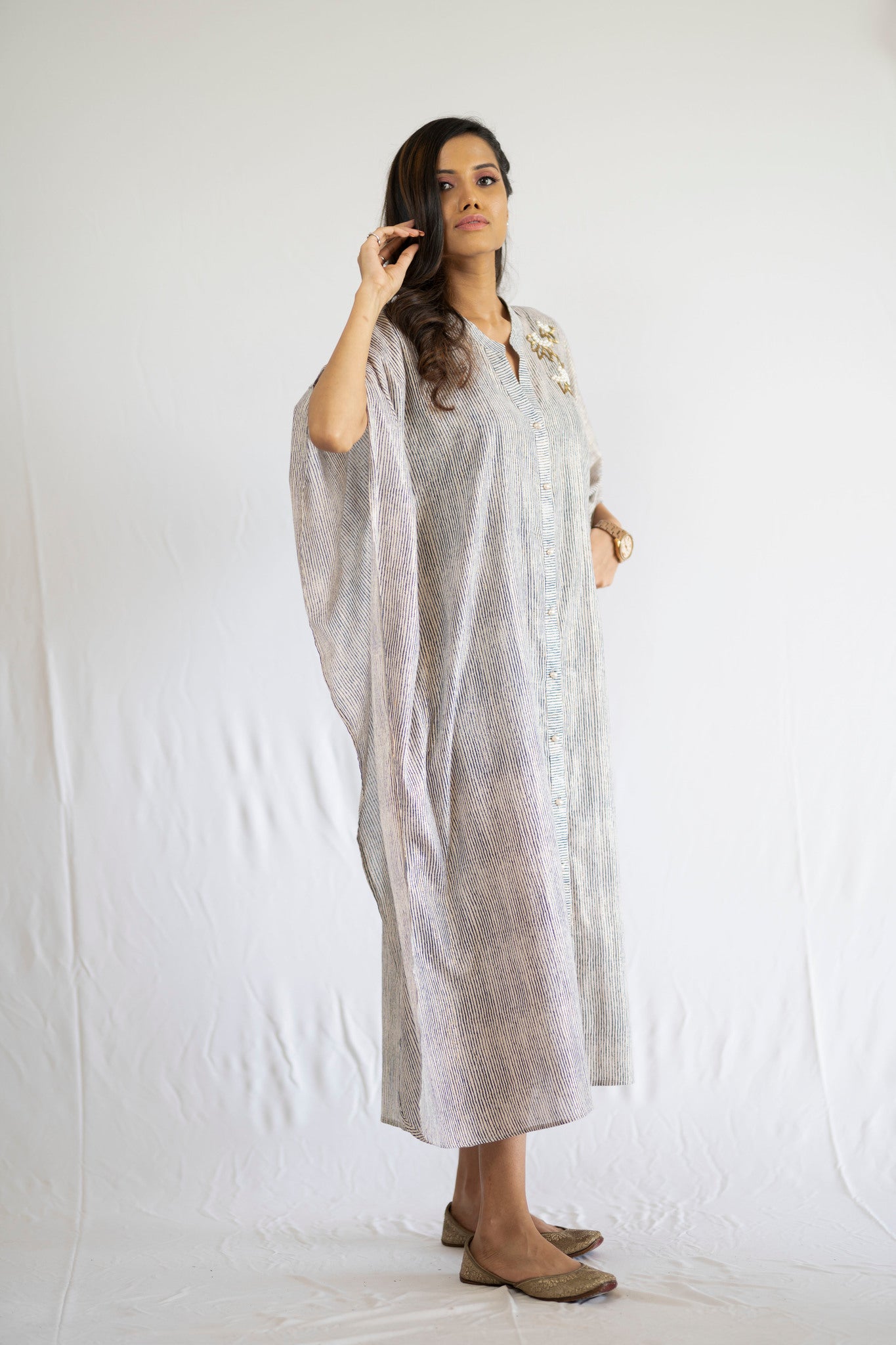 Shimmer Pearl Kaftan