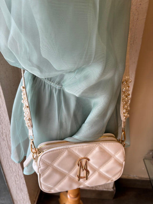 Pearl Embellished Bag Strap