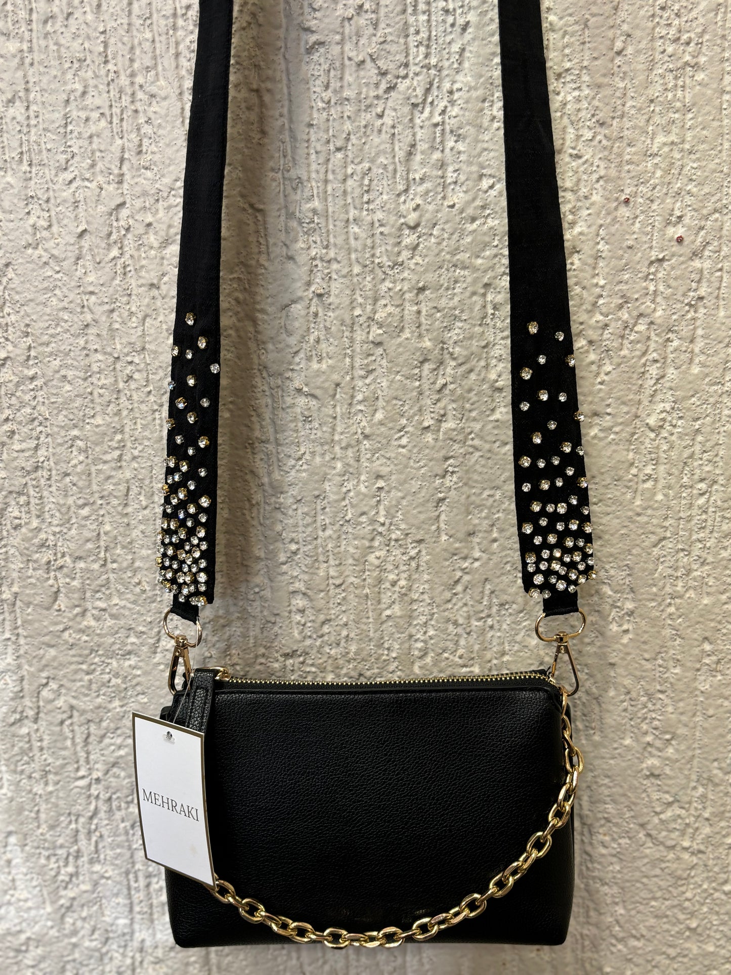 Stone Embellished Bag Strap