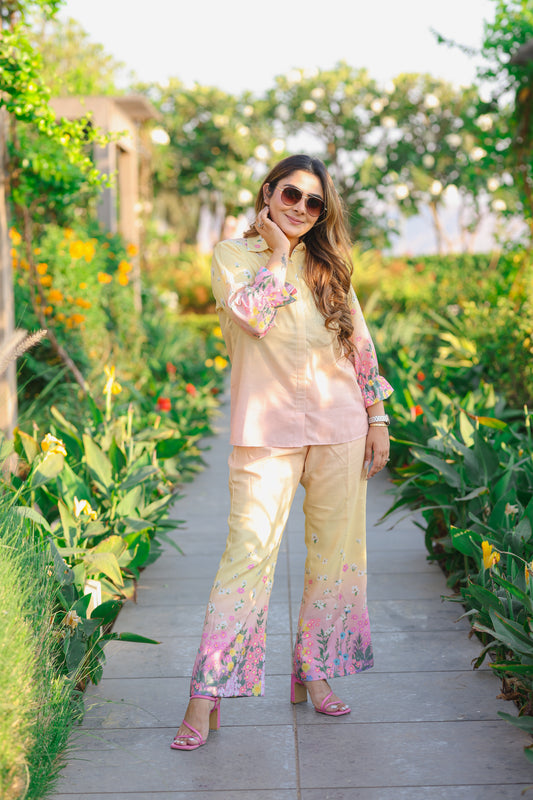 Ombré Sunrise Bloom Coord Set