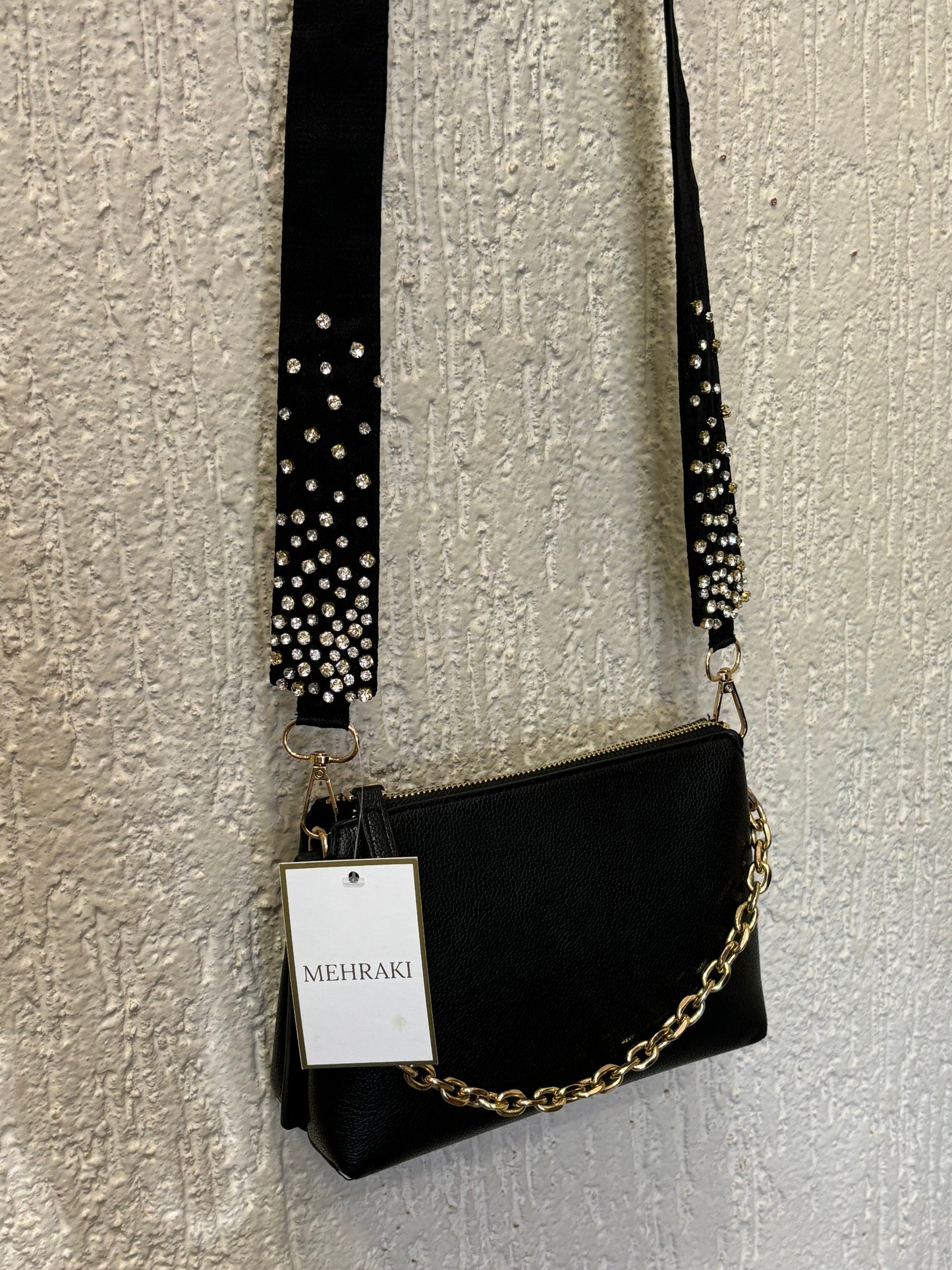 Stone Embellished Bag Strap