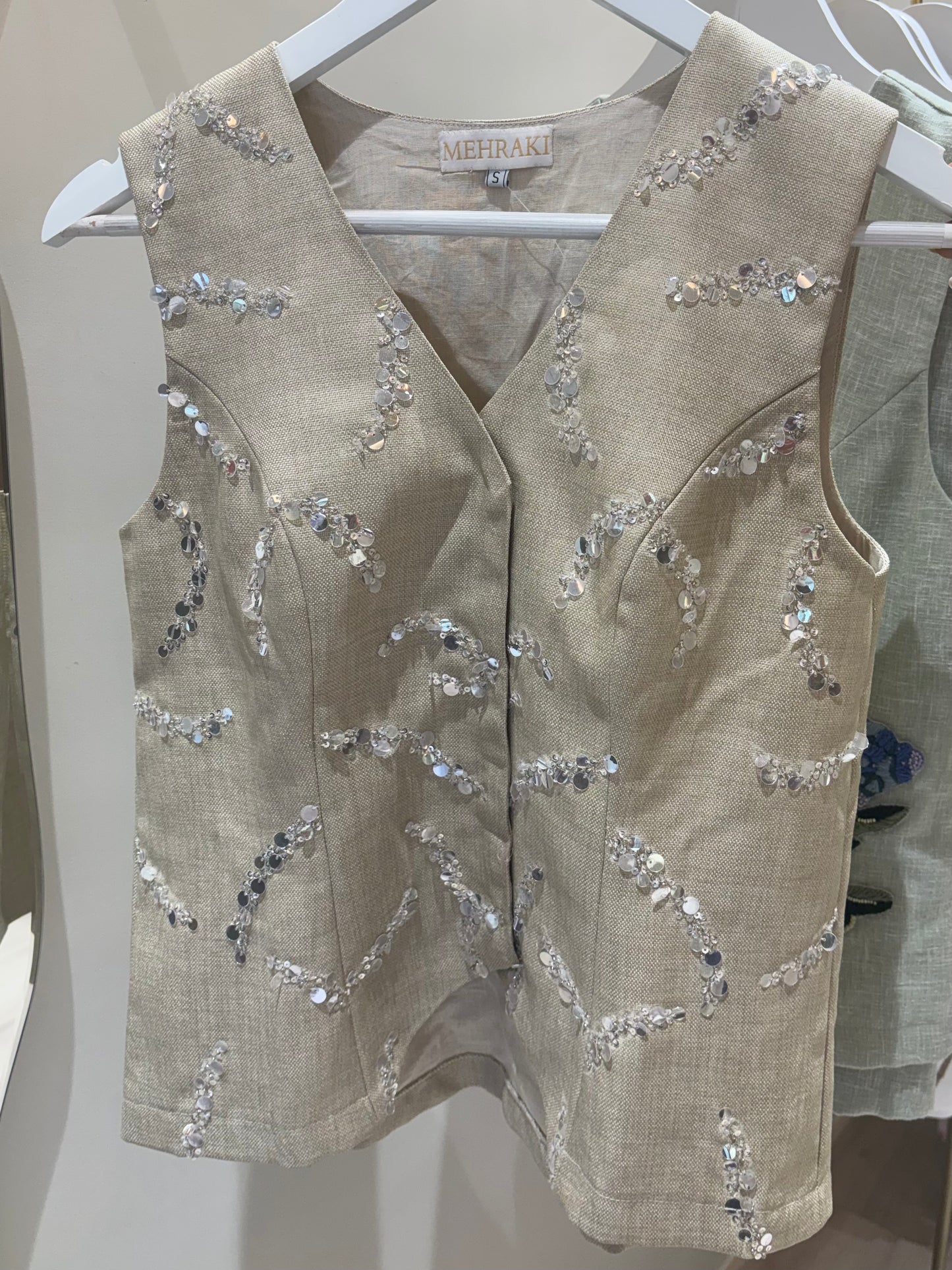 Sequinned waistcoat