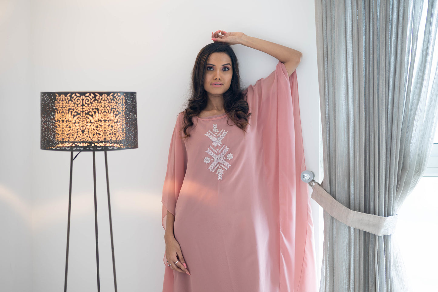 Pretty in pink kaftan